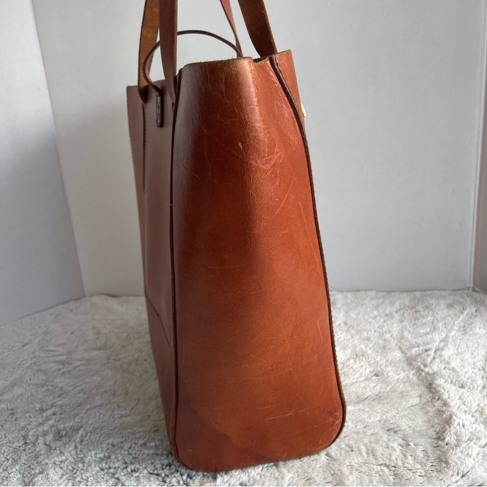 Lucky Brand Dylan Leather Tote in Tobacco - Picture 4 of 17